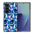 BTS Suga Blue Aesthetic Collage Samsung Galaxy Z Fold 7 Case