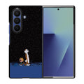 Calvin and Hobbes Space Samsung Galaxy Z Fold 7 Case