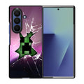 Creeper Glass Broken Violet Samsung Galaxy Z Fold 7 Case