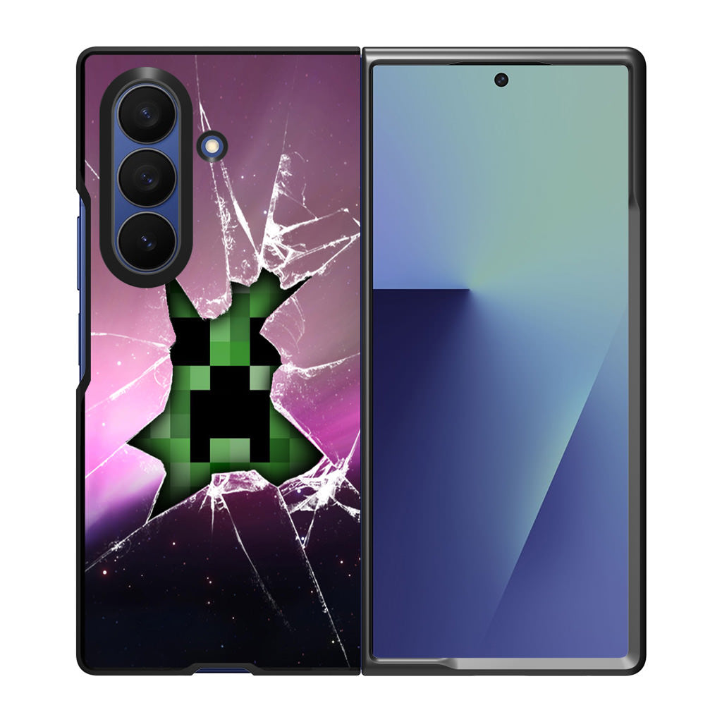 Creeper Glass Broken Violet Samsung Galaxy Z Fold 7 Case