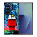 Dog Lying Under Starry Night Van Gogh Samsung Galaxy Z Fold 7 Case