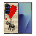 Elephant And Heart Samsung Galaxy Z Fold 7 Case