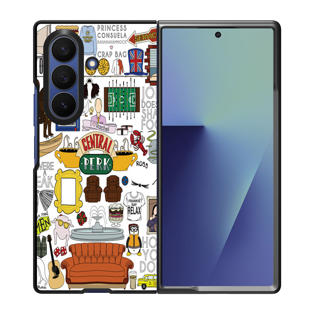 Friends TV Show Central Perk Sticker Samsung Galaxy Z Fold 7 Case