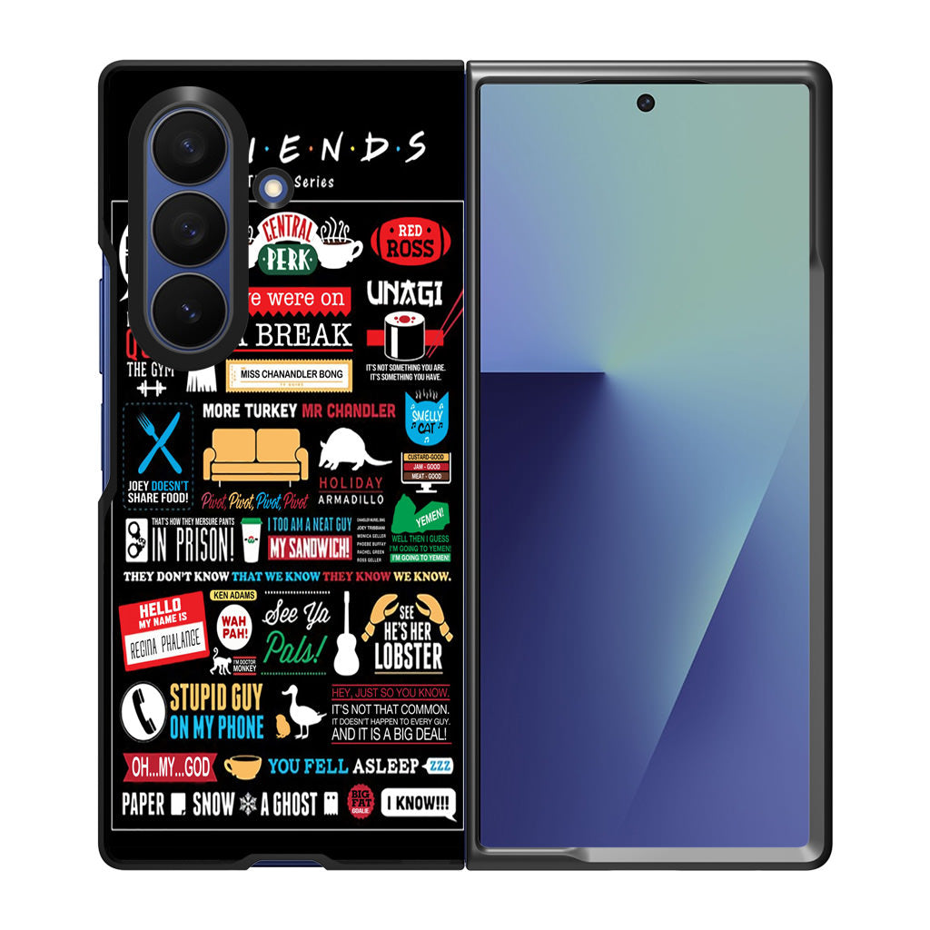 Friends TV Show Quotes Poster Samsung Galaxy Z Fold 7 Case