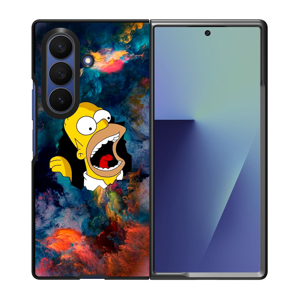 Homer Behind The Black Hole Samsung Galaxy Z Fold 7 Case