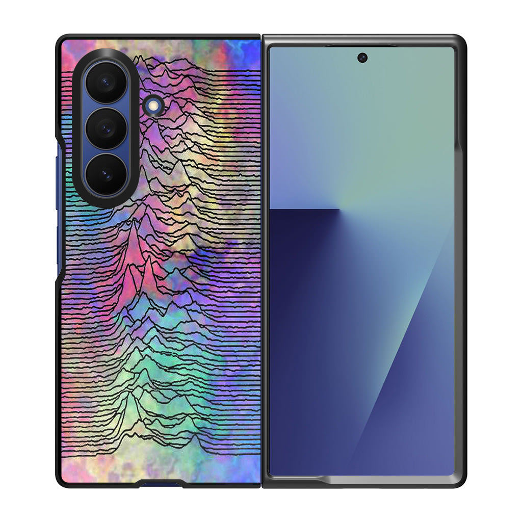 Joy Division Unknown Pleasures Colorful Samsung Galaxy Z Fold 7 Case