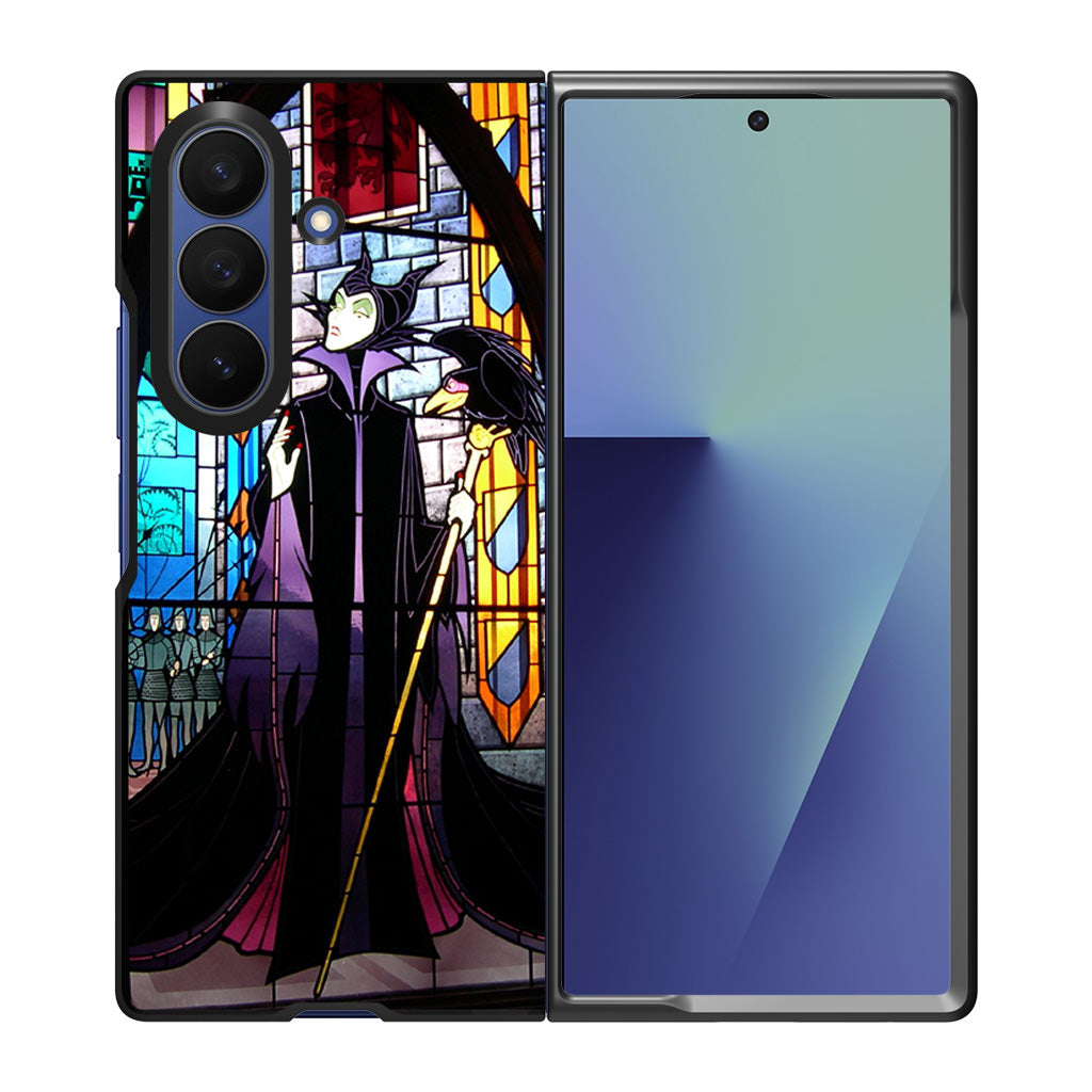 Maleficent Sleeping Beauty Glass Art Samsung Galaxy Z Fold 7 Case
