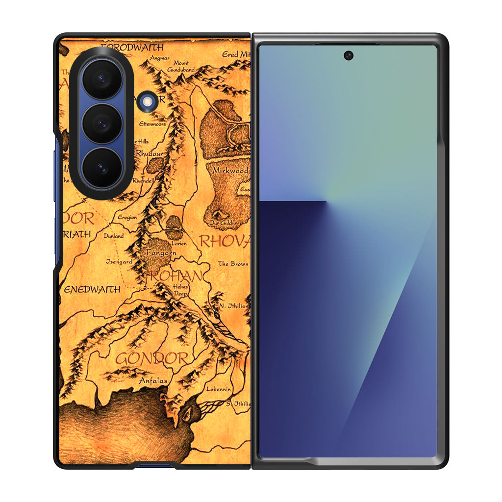 Middle Earth Map Hobbit Samsung Galaxy Z Fold 7 Case