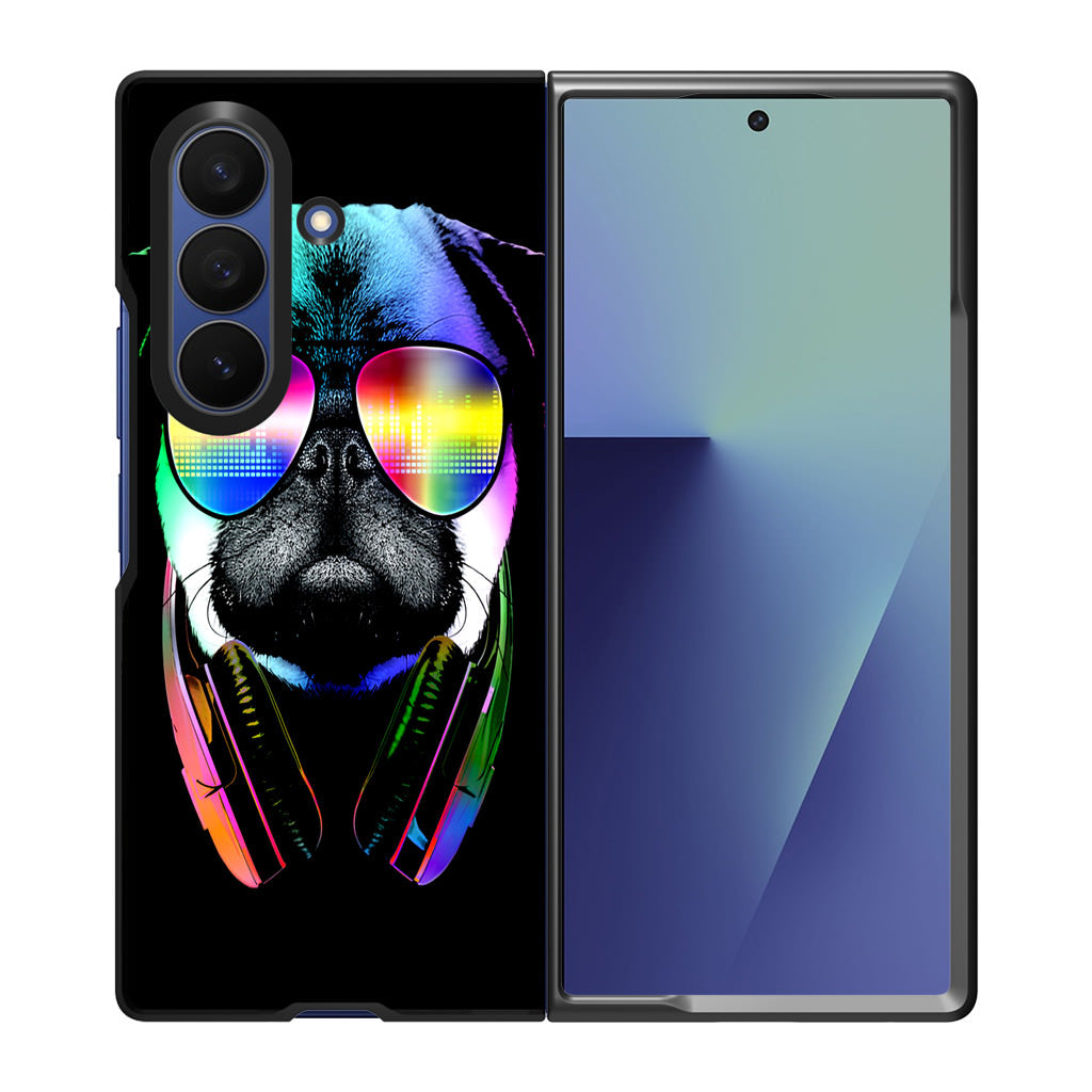 Music Lover Pug V Samsung Galaxy Z Fold 7 Case