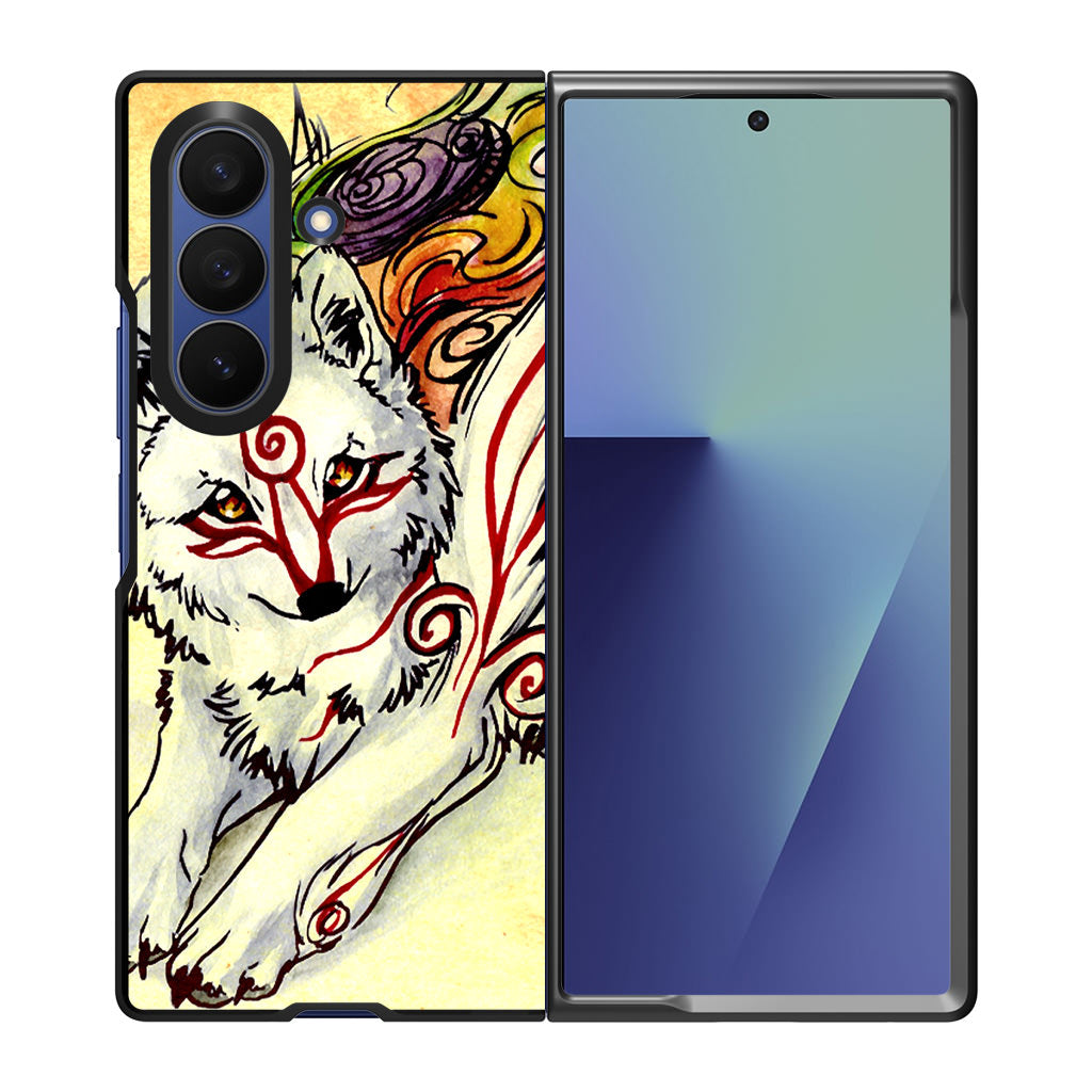 Okami Amaterasu Samsung Galaxy Z Fold 7 Case