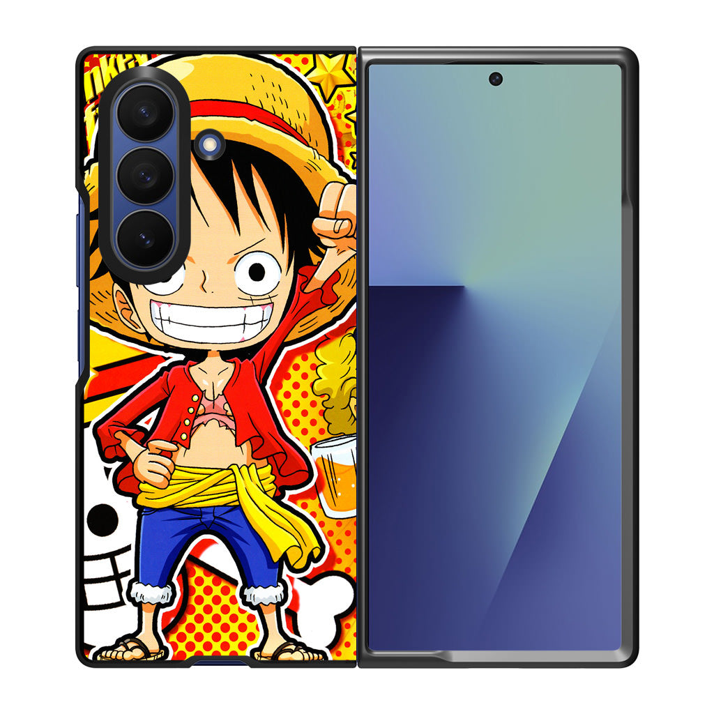 One Piece Cute Luffy Samsung Galaxy Z Fold 7 Case