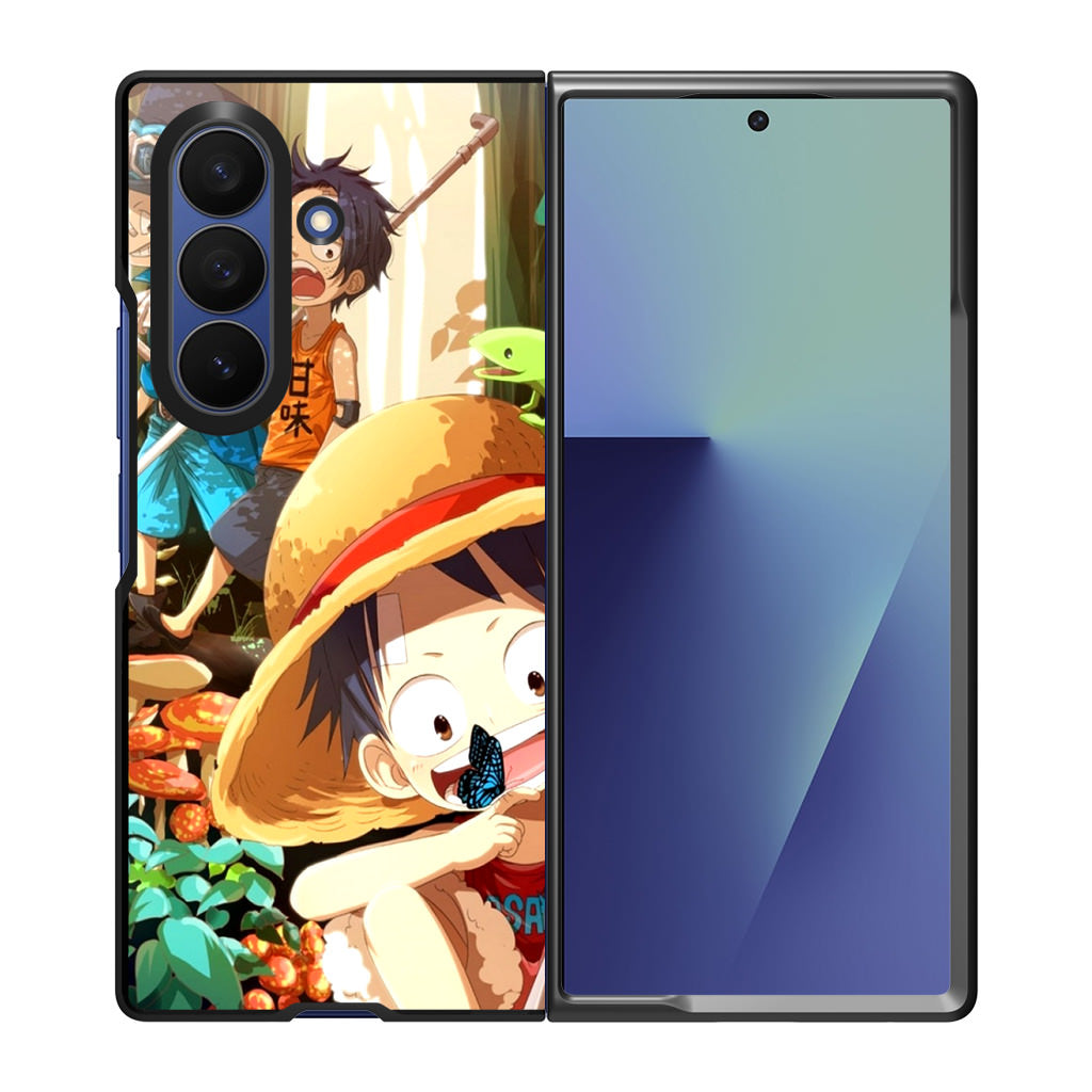 One Piece Little Sabo Ace Luffy Cute Samsung Galaxy Z Fold 7 Case