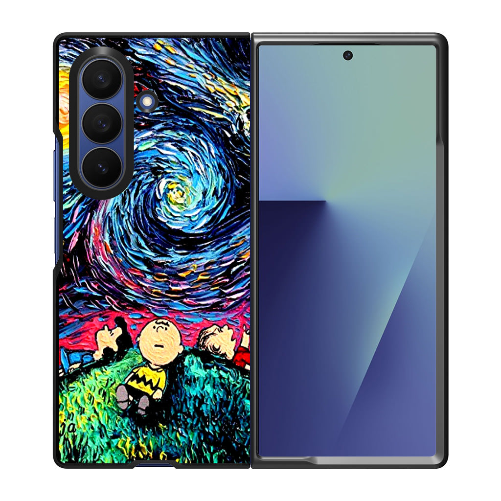 Peanuts At Starry Night Samsung Galaxy Z Fold 7 Case