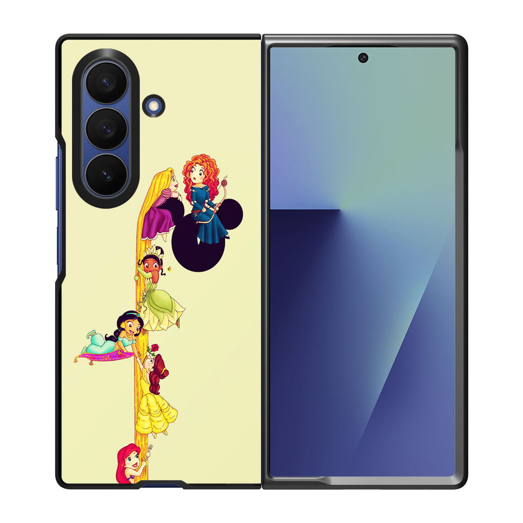 Princesses Climbing Rapunzel's Hair Samsung Galaxy Z Fold 7 Case