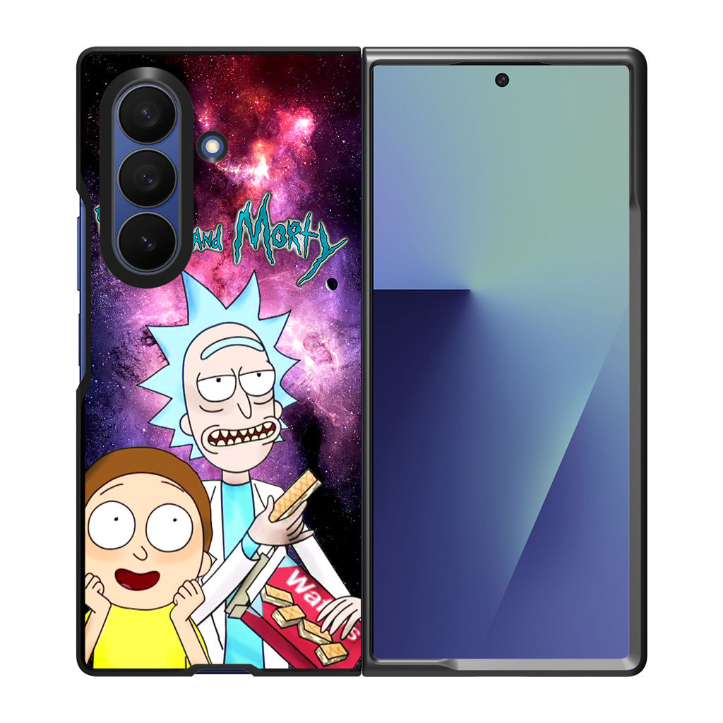 Rick And Morty Nebula Space Samsung Galaxy Z Fold 7 Case