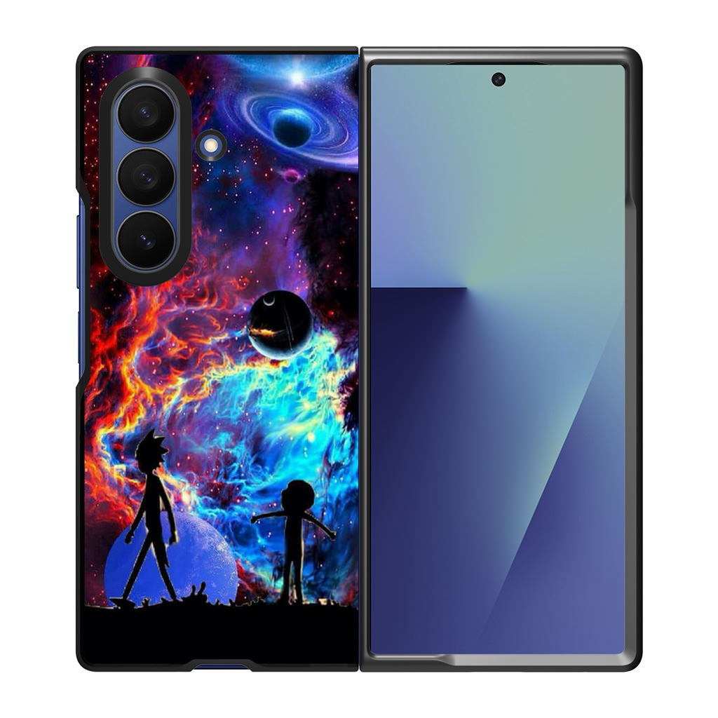 Rick And Morty Flat Galaxy Samsung Galaxy Z Fold 7 Case