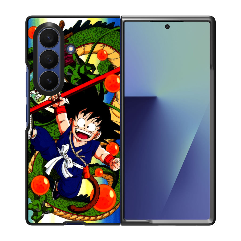 Shenlong And Little Goku Dragon Ball Samsung Galaxy Z Fold 7 Case