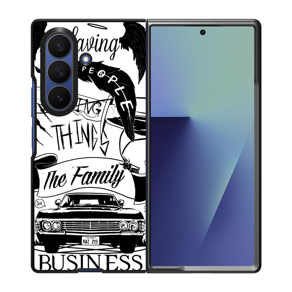 Supernatural Family Business Saving People Samsung Galaxy Z Fold 7 Case