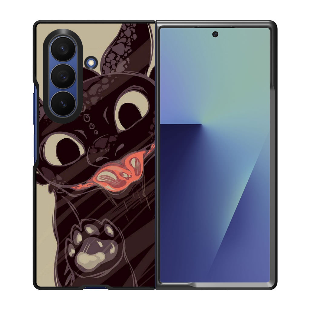 Toothless Dragon Art Samsung Galaxy Z Fold 7 Case