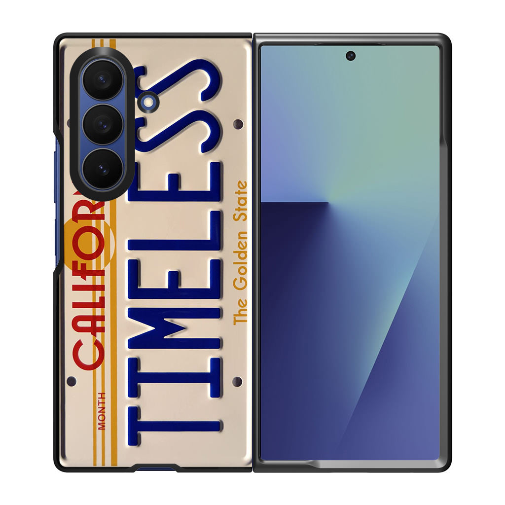 Back to the Future License Plate Timeless Samsung Galaxy Z Fold 7 Case
