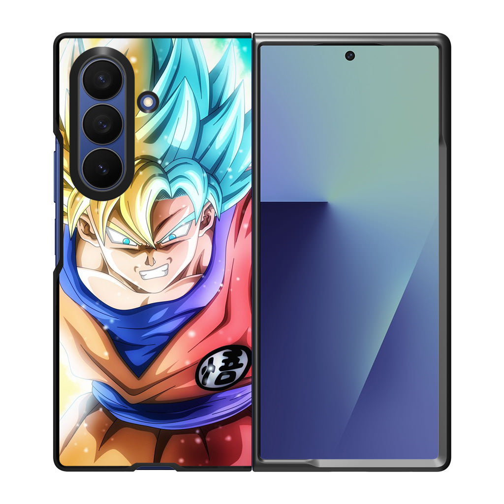 Goku SSJ 1 to SSJ Blue Samsung Galaxy Z Fold 7 Case