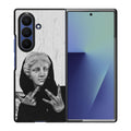 Greek Statue Wearing Hoodie Samsung Galaxy Z Fold 7 Case