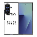 NASA Minimalist White Samsung Galaxy Z Fold 7 Case