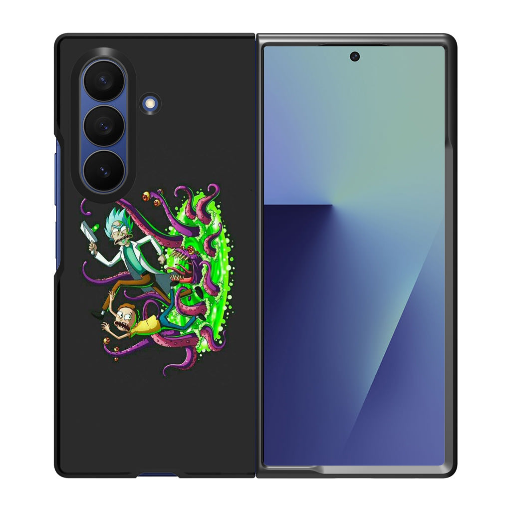 Rick And Morty Pass Through The Portal Samsung Galaxy Z Fold 7 Case