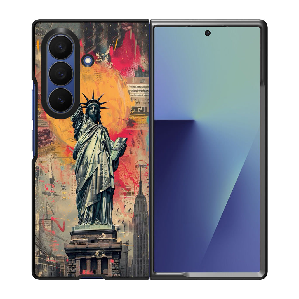 Canvas Art Statue of Liberty Samsung Galaxy Z Fold 7 Case