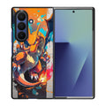 Charizard Inferno on Canvas Samsung Galaxy Z Fold 7 Case