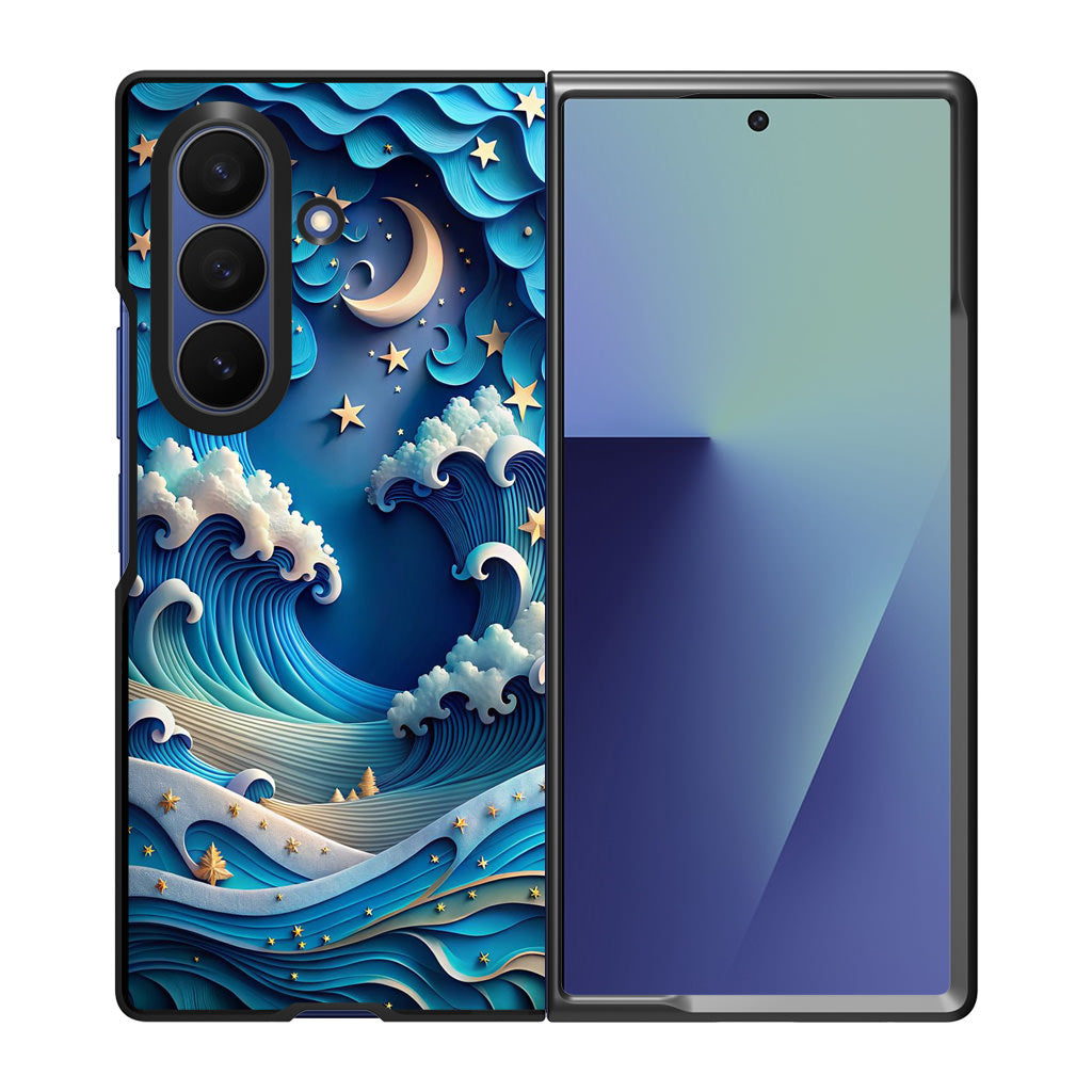Dreamtide Where Stars Kiss the Sea Samsung Galaxy Z Fold 7 Case