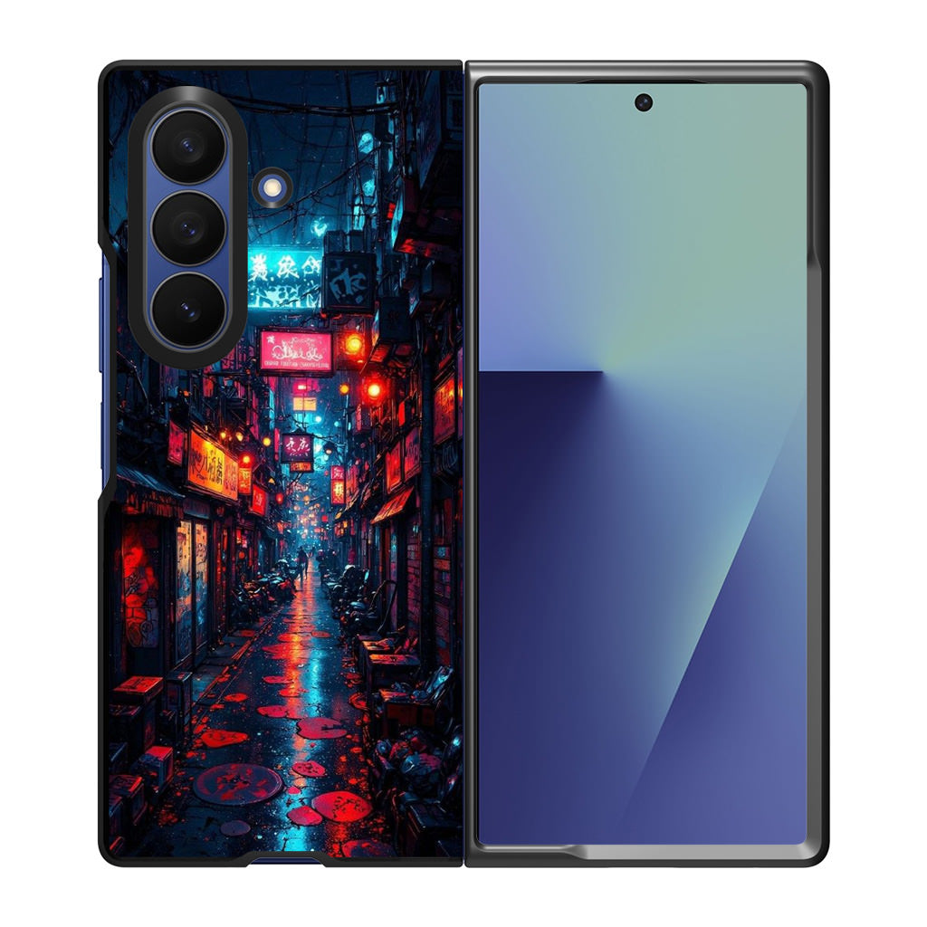Neon Veins Of The Cyber City Samsung Galaxy Z Fold 7 Case