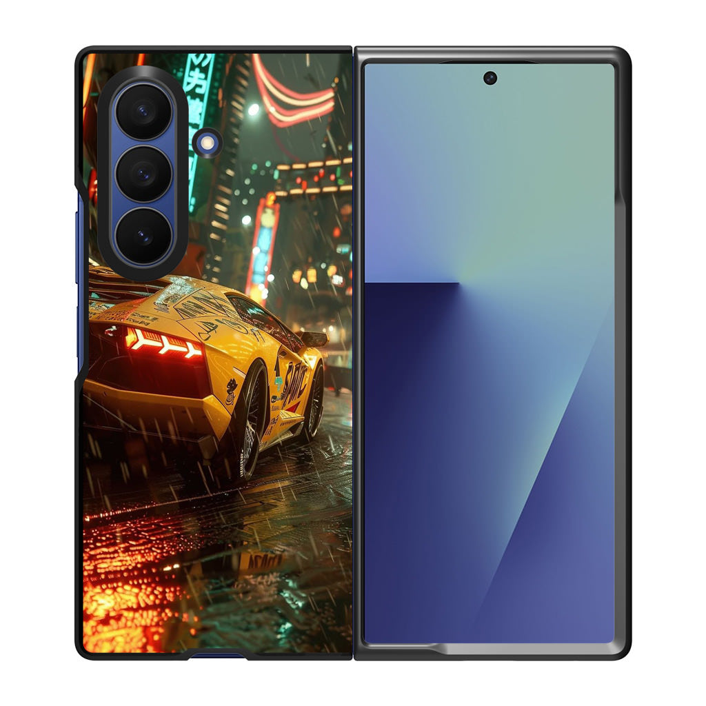 Night Drift Thunder Neon Streets Samsung Galaxy Z Fold 7 Case