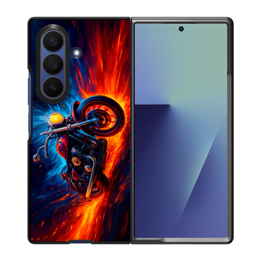 Ride Through Fire and Ice Samsung Galaxy Z Fold 7 Case