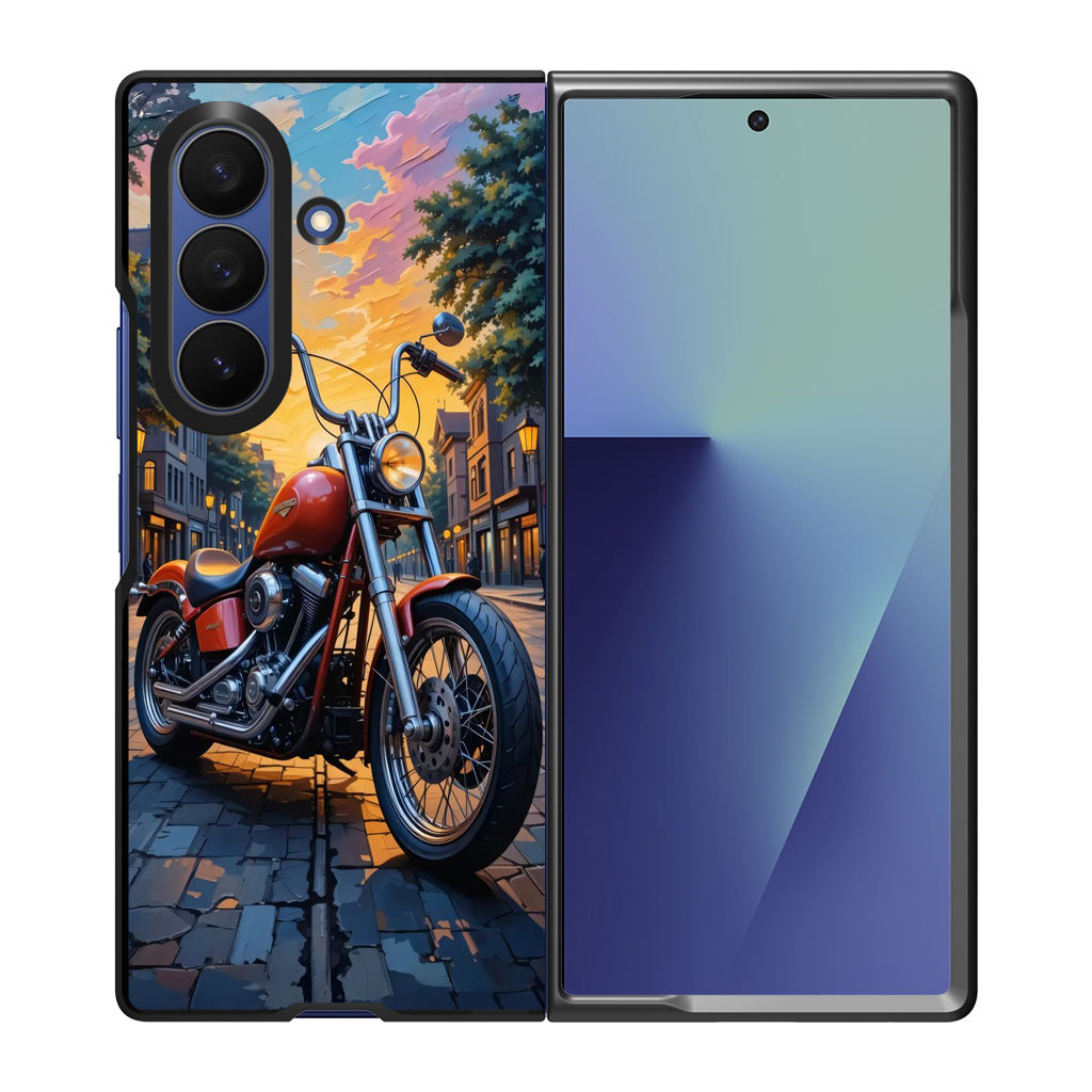 Sunset Thunder Ride Into the Glow Samsung Galaxy Z Fold 7 Case