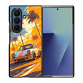 Turbo Dreams in Neon Palms Samsung Galaxy Z Fold 7 Case