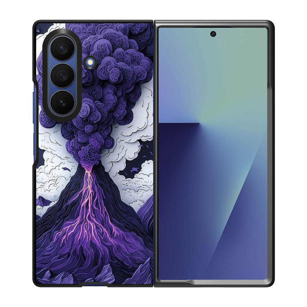 Violet Fury The Awakening Volcano Samsung Galaxy Z Fold 7 Case
