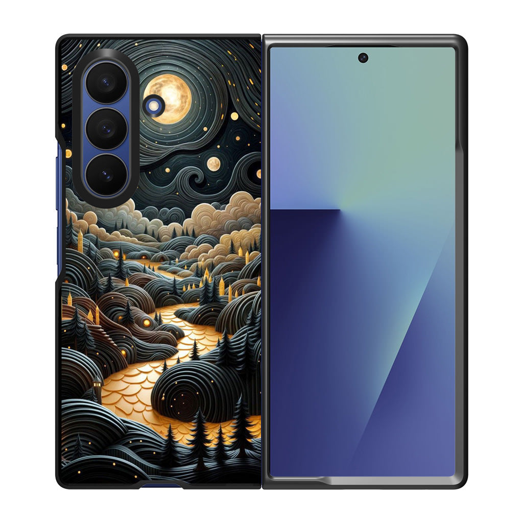 Whispers of the Lunar Valley Samsung Galaxy Z Fold 7 Case