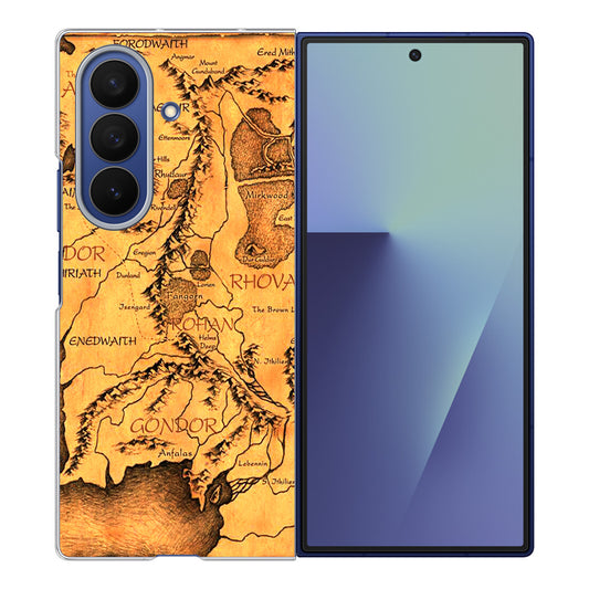 Middle Earth Map Hobbit Samsung Galaxy Z Fold 7 Case