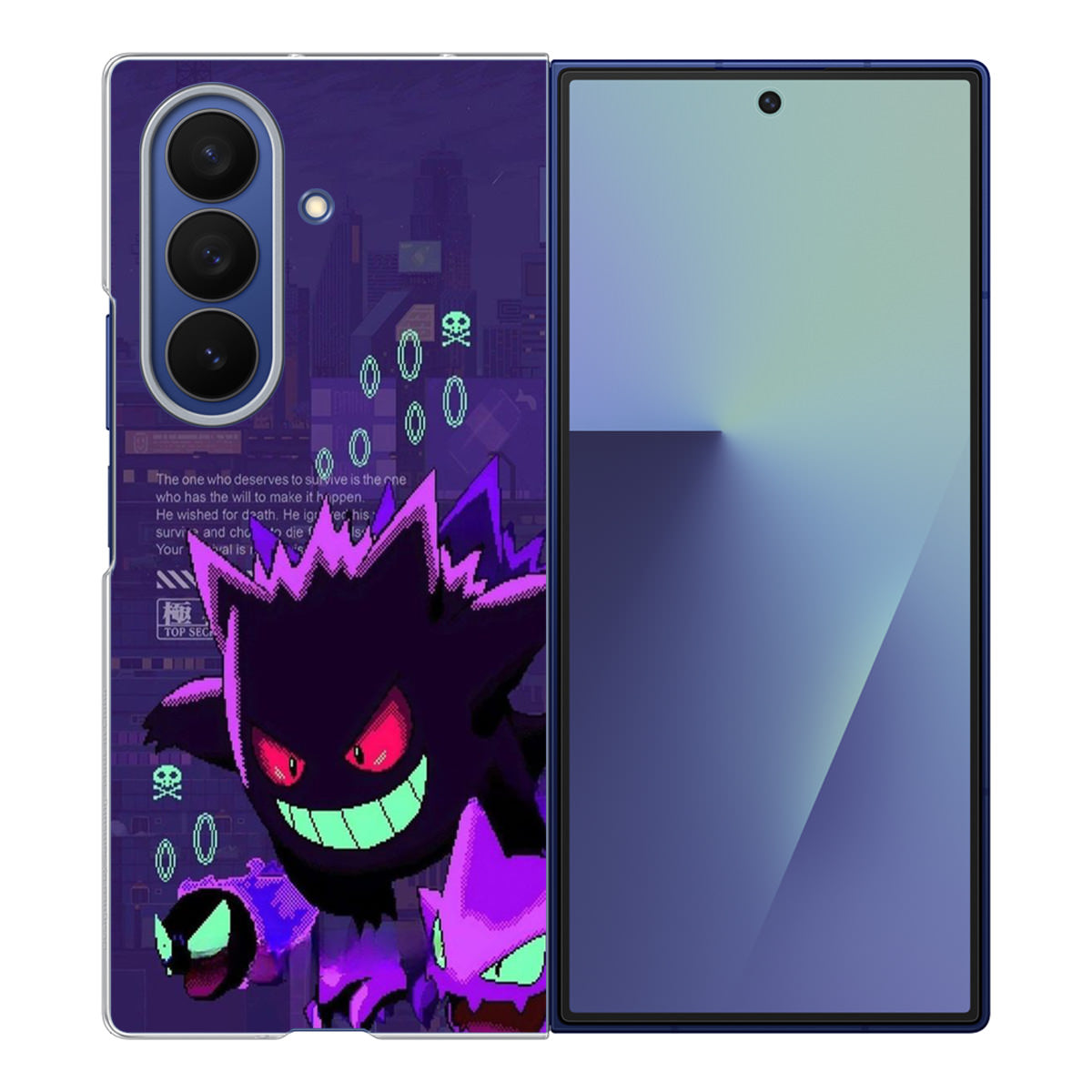 Gengar Pixel Art Samsung Galaxy Z Fold 7 Case