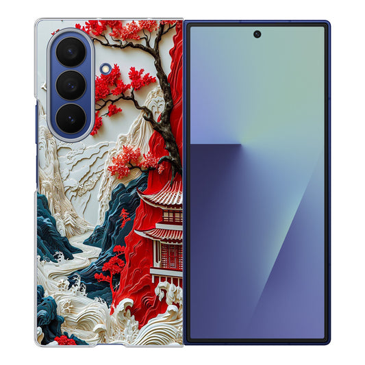 Whispers of the Crimson Zen Samsung Galaxy Z Fold 7 Case