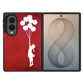 Banksy Girl With Balloons Red Samsung Galaxy Z Fold 8 Case