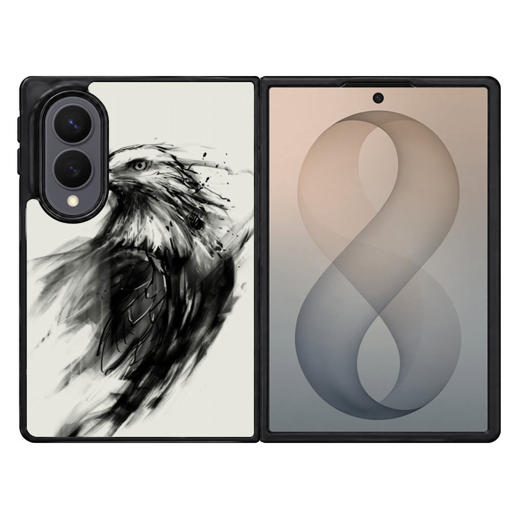 Eagle Art Black Ink Samsung Galaxy Z Fold 8 Case