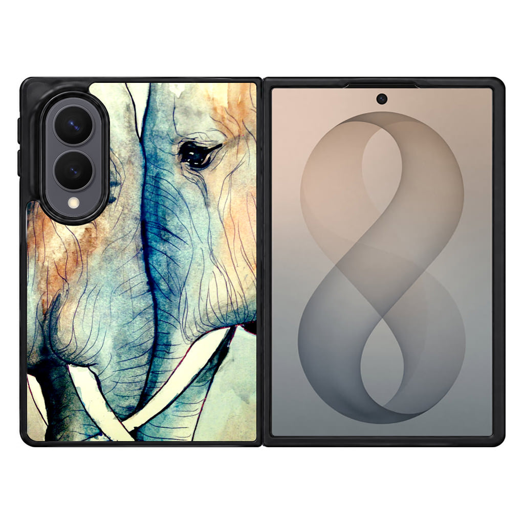 Elephants Sadness Samsung Galaxy Z Fold 8 Case
