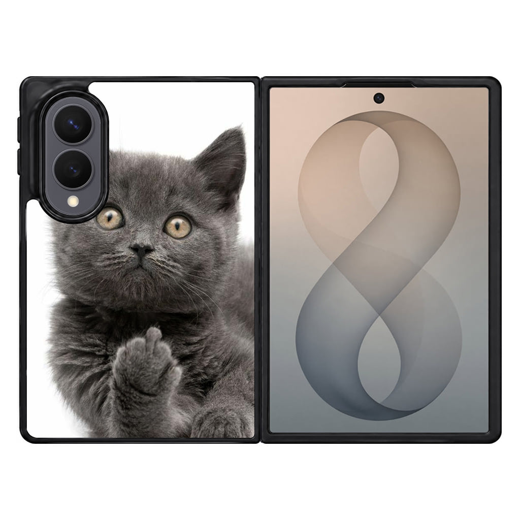 Finger British Shorthair Cat Samsung Galaxy Z Fold 8 Case