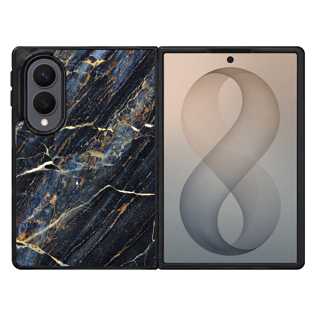Golden Black Marble Samsung Galaxy Z Fold 8 Case