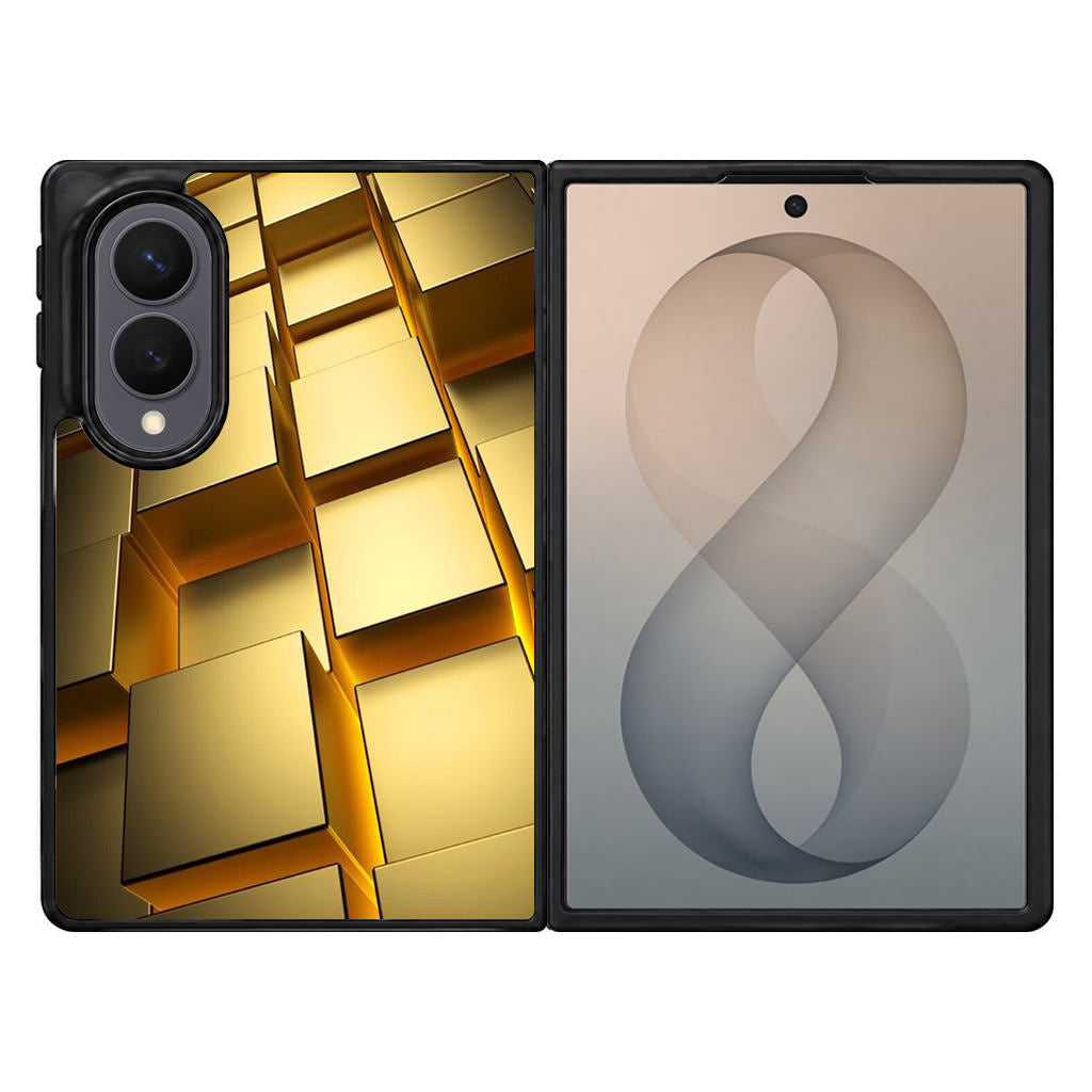Golden Cubes Samsung Galaxy Z Fold 8 Case