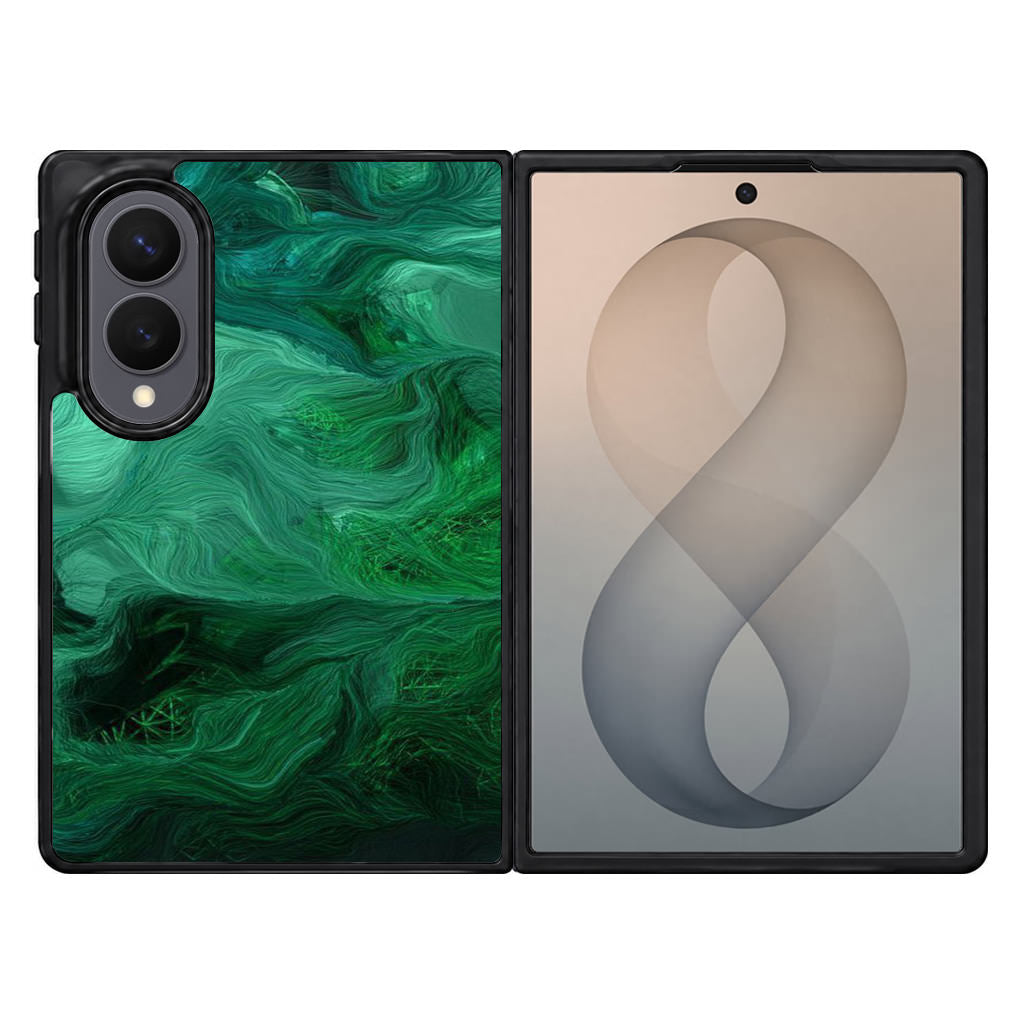 Green Abstract Art Samsung Galaxy Z Fold 8 Case