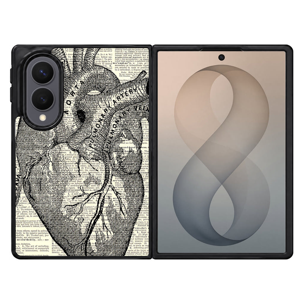 Heart Book Art Samsung Galaxy Z Fold 8 Case