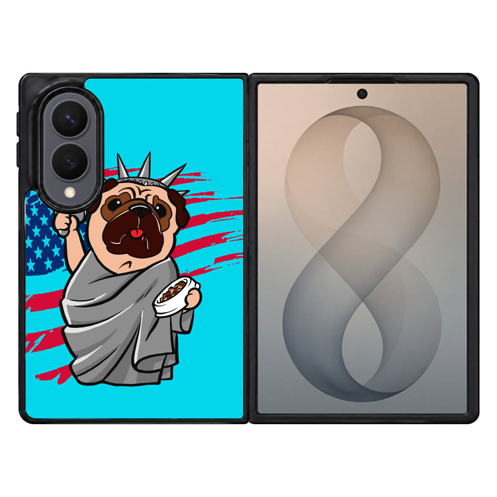 Independence Day Pug Samsung Galaxy Z Fold 8 Case